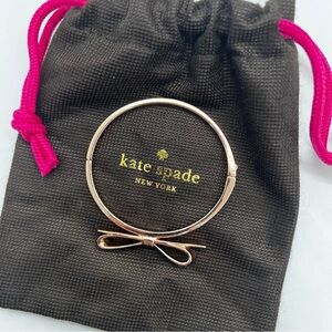 kate spade rose gold bow bangle bracelet